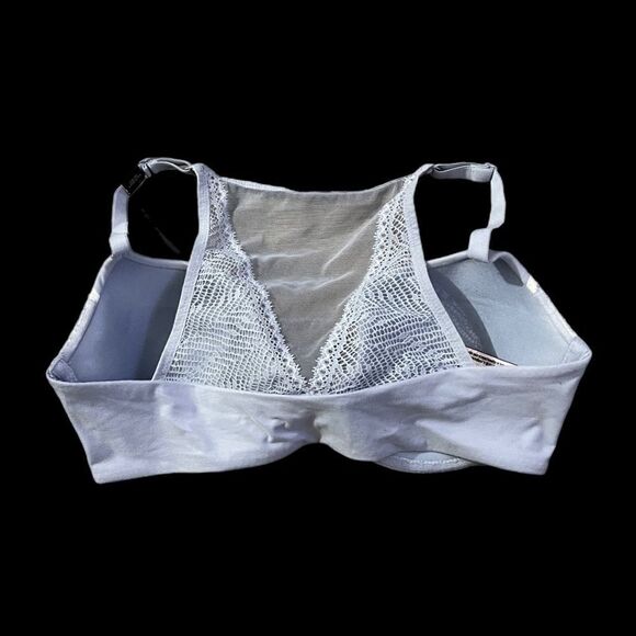 Victoria’s Secret Body Lined Demi mesh Racerback front close light blue bra - Picture 6 of 8